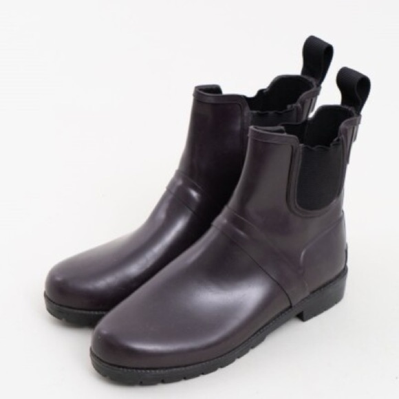 Cole Haan Womens Size 10 Dark Purple Chelsea Rain Boots Waterproof Pre Loved - Picture 1 of 6